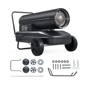 SucceBuy Forced Air Heater Portable Torpedo Diesel Space Heater with Thermostat Tank Energy-Efficient heavy-duty Heater